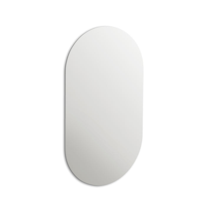GEDY 34000000000 ANTHONY Espejo reversible ovalado de pared con LED 50x90 cm canto pulido