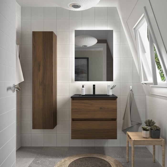 SALGAR BEQUIA Mueble Con Lavabo Constanza Negro Nogal