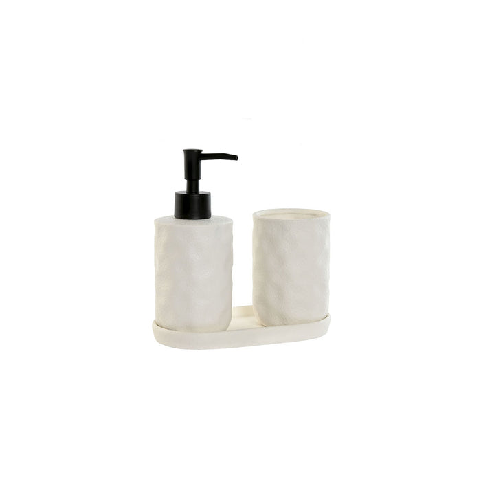 ARCOBAÑ FCLAPONIA  Lote Dispensador/dosificador Jabón + Vaso Blanco Laponia