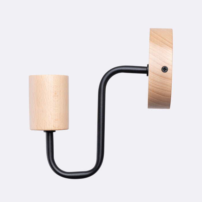 SOLLUX SL.1668 Aplique TIMBO negro negro/madera natural
