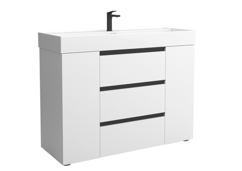 SALGAR BEQUIA PLUS METAL Mueble 3C Lavabo Veneto 120 cm Blanco Mate
