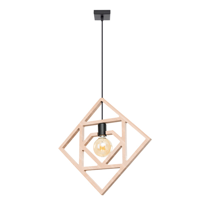 SOLLUX SL.1757 Lámpara colgante CARO madera natural/negro