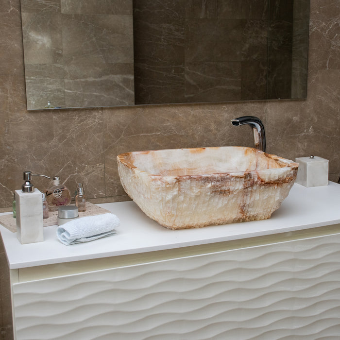 FORZINI FZ-WH-ONX-104 VOLTURNUS Lavabo de ónix Blanco