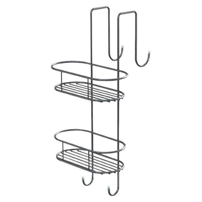 GEDY 24871300900 Portaobjetos Doble para Colgar Cromo