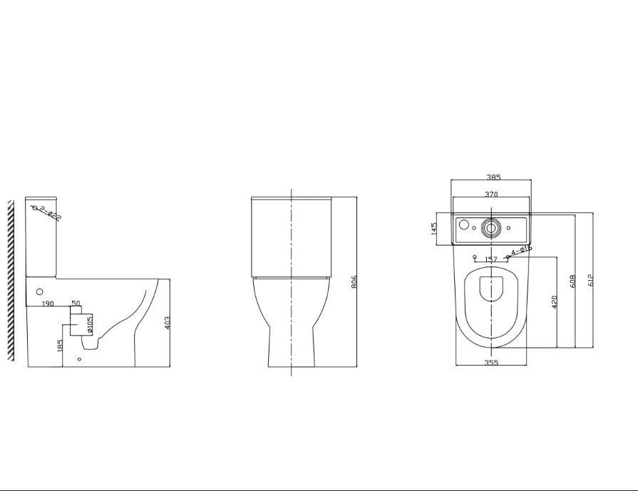 AQUORE 388677 SPARTA Pack Inodoro BTW compacto