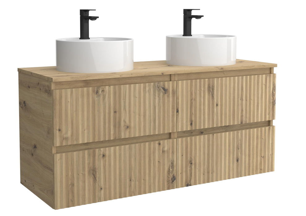 SALGAR 121779 KIRA Mueble+Lavabo LISBOA 140cm Roble