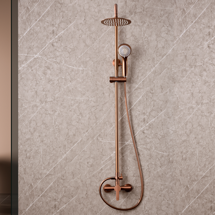 IMEX BDR001/ORC ROMA Rose Gold Brushed Single-Handle Shower Set
