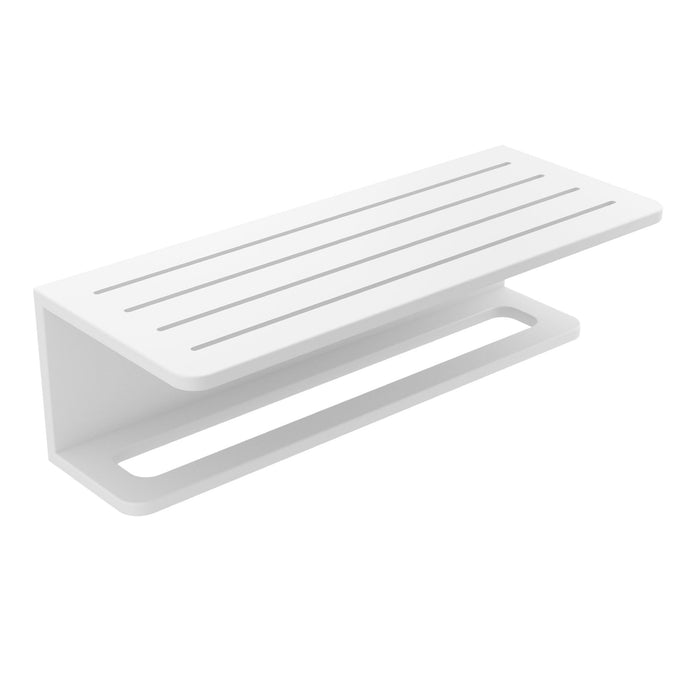 SALGAR 82413 SHIRO Repisa Toallero Blanco Mate