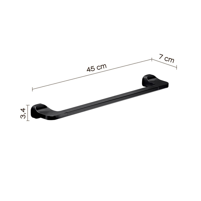 GEDY ST214514100 STELVIO Toallero 45 cm Negro