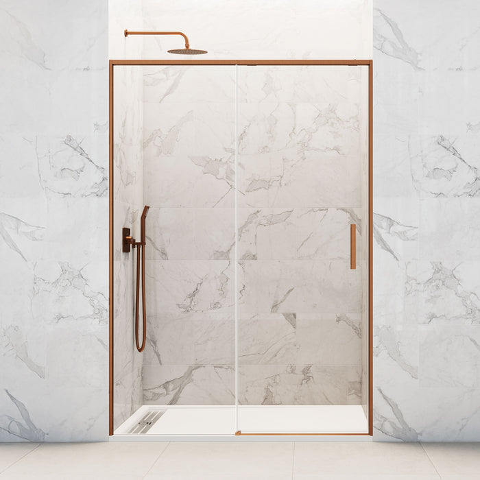GME TWENTY Mampara Frontal Ducha 1F+1C Cobre Transparente