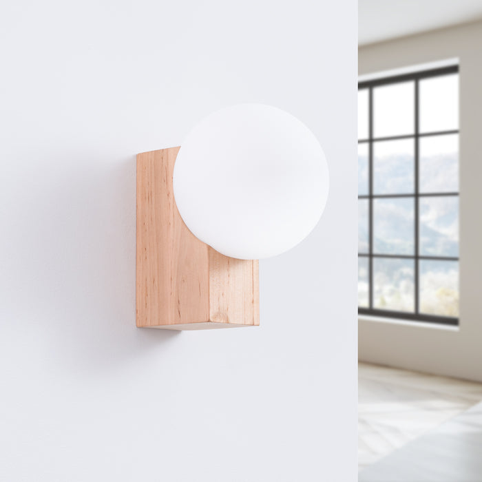 SOLLUX SL.1682 Aplique BULBO madera natural madera natural/blanco