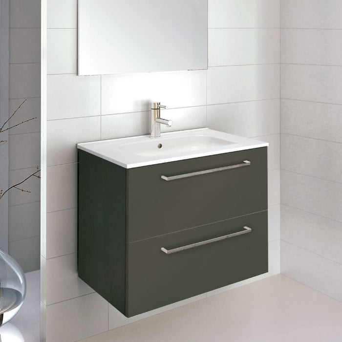 ROYO EASY Mueble+Lavabo Suspendido Gris Antracita
