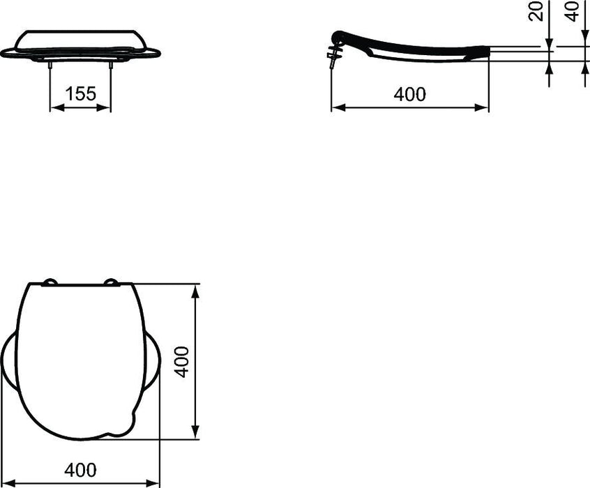 IDEAL STANDARD S453301 CONTOUR 21 Cover Seat White