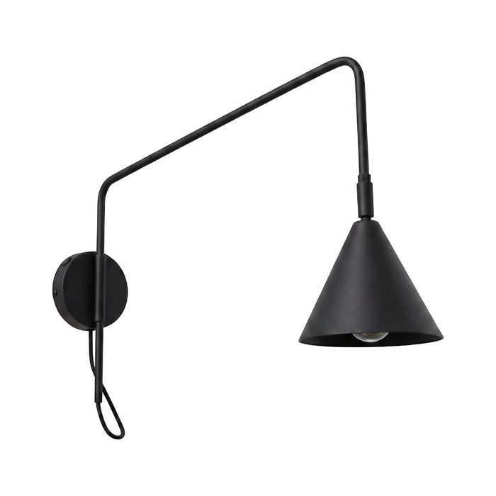 SOLLUX SL.2492 Aplique de pared NOX 1 negro con interruptor