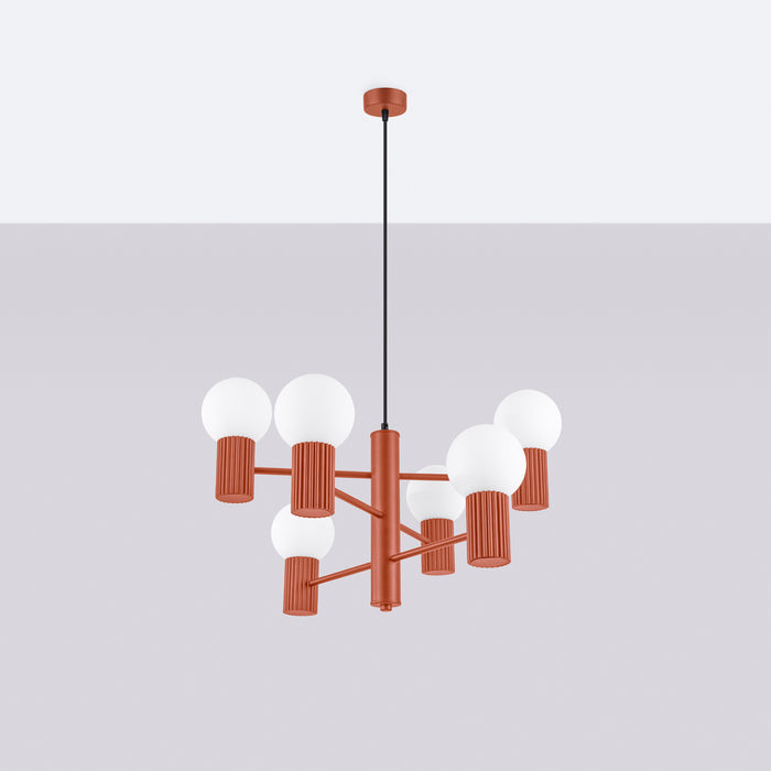 SOLLUX SL.1833 HALO Araña 6 Rojo Ocre