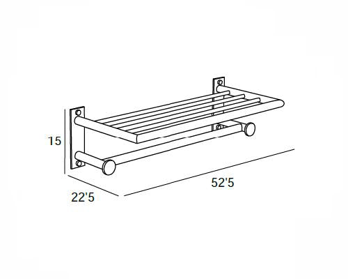 MANILLONS TORRENT 06535012 ECO Toallero Repisa Inox Cepillado