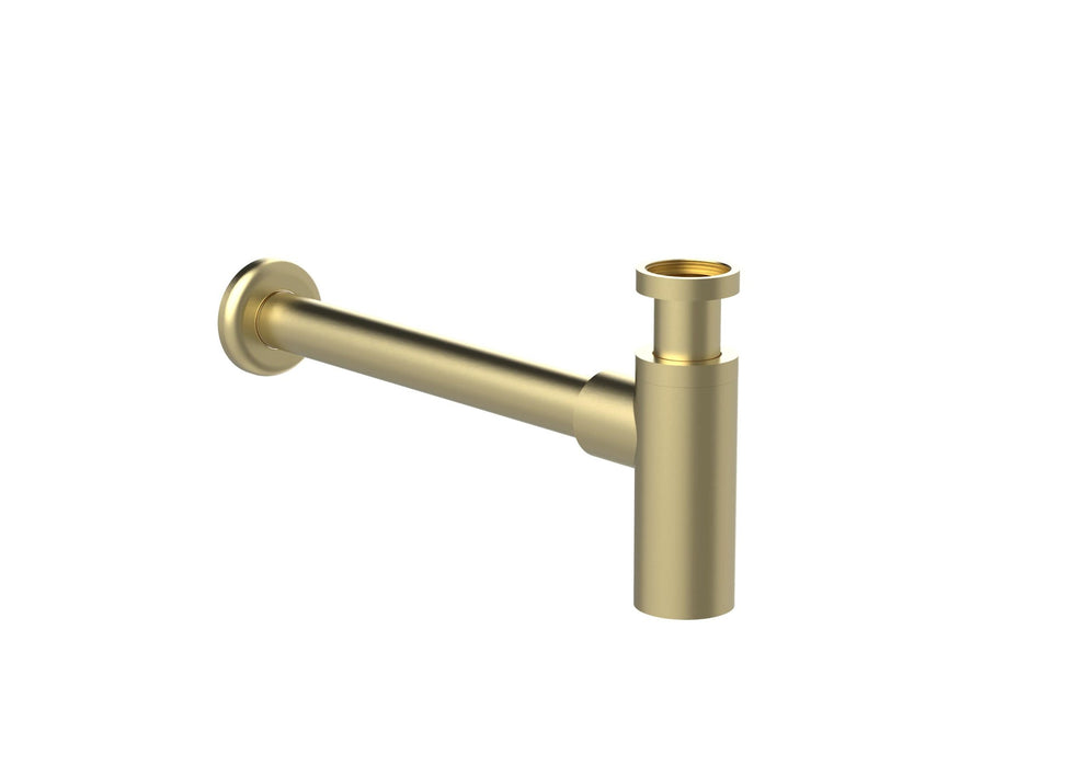 ROCA A5064070VA AQUA Basic Sifón Mural Cilíndrico de 1 1/4" Lavabo Tubo de 300 Mm Oro Cepillado