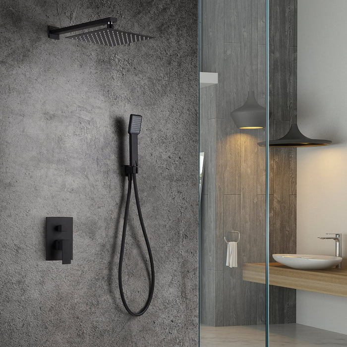 IMEX GPE006/NG DUBLIN Conjunto de Ducha Empotrado Monomando Negro Mate