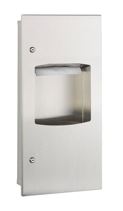 MEDICLINICS DTE0030CS Dispensador de Papel Toalla y Papelera de Acero Inox AISI 304 Acabado Satinado