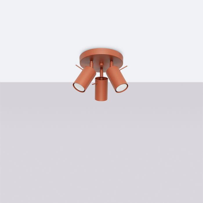 SOLLUX SL.1509 Plafón RING 3P rojo ocre ocre rojo