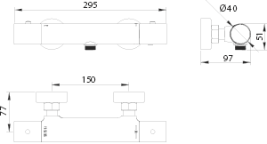 IMEX BTG053-5OC GÉNOVA Kit Ducha Termostático Oro Cepillado