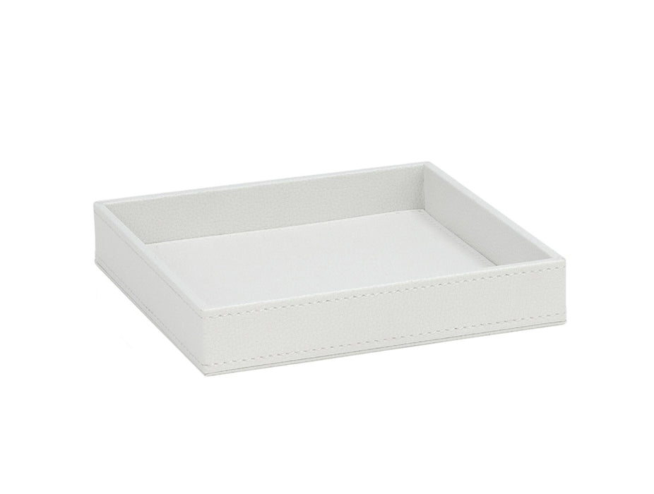ANDREA HOUSE AX62319 White Leather Effect Valet Tray