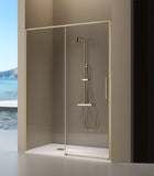 KASSANDRA DE102 DELTA Mampara Ducha 1F+1C Oro Cepillado Transparente