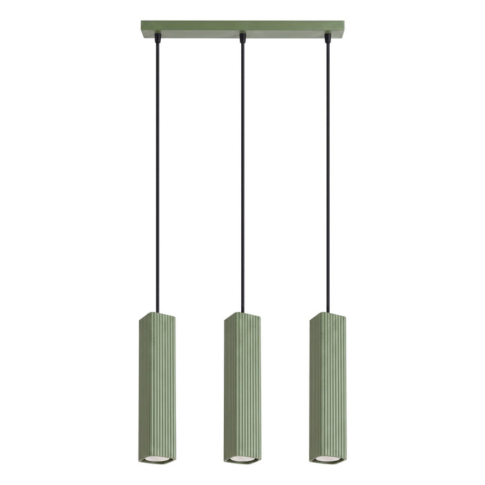 SOLLUX SL.3184 Lámpara Colgante Rayo 3L Verde Oliva