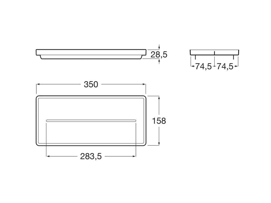 ROCA A817670C60 ONA Tray Matte White