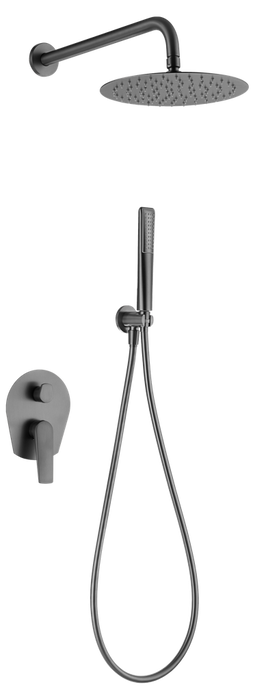 IMEX GPD055/BGM DELOS Conjunto Ducha Monomando Empotrado Black Gun Metal