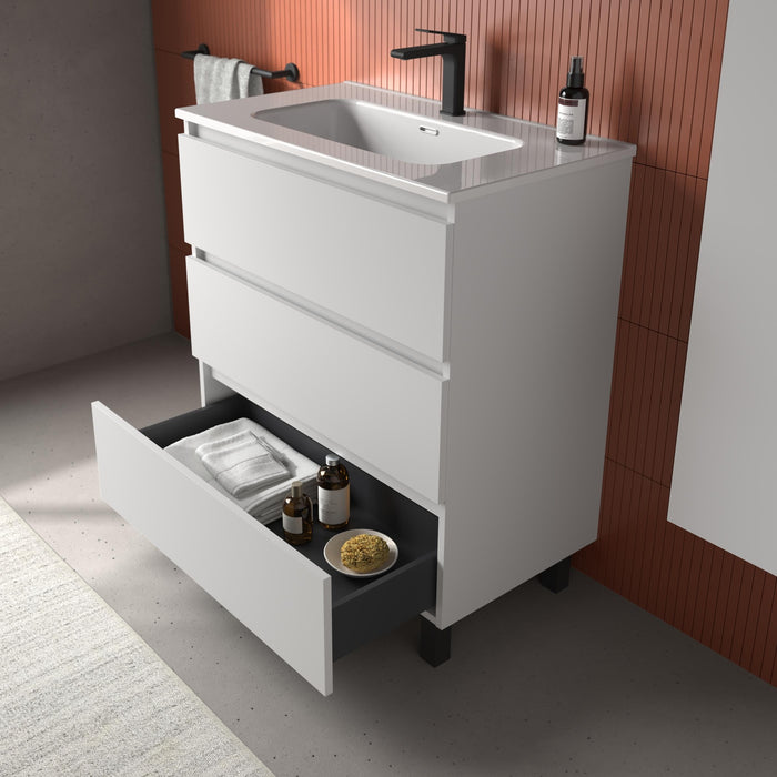 SALGAR BEQUIA Mueble 3C Lavabo Constanza Blanco Mate