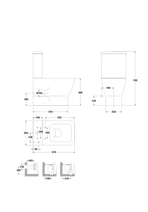 GALA G2755801 EMMA SQUARE Cisterna Completa