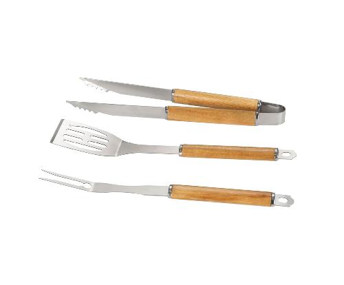 ANDREA HOUSE CC23120 Set 3 Utensilios Bbq Acacia 43Cm