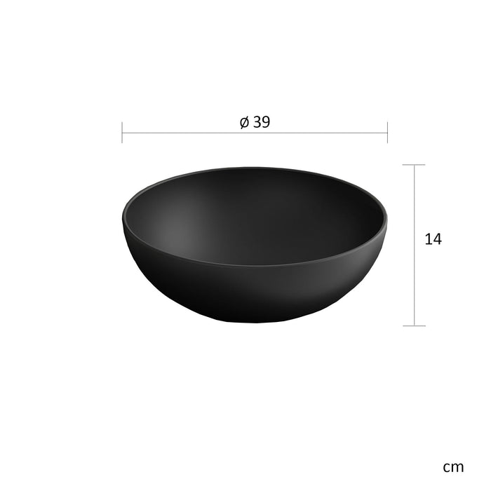 SALGAR 91491 BULKAN SOLID SURFACE Lavabo de Sobre Encimera Negro Mate
