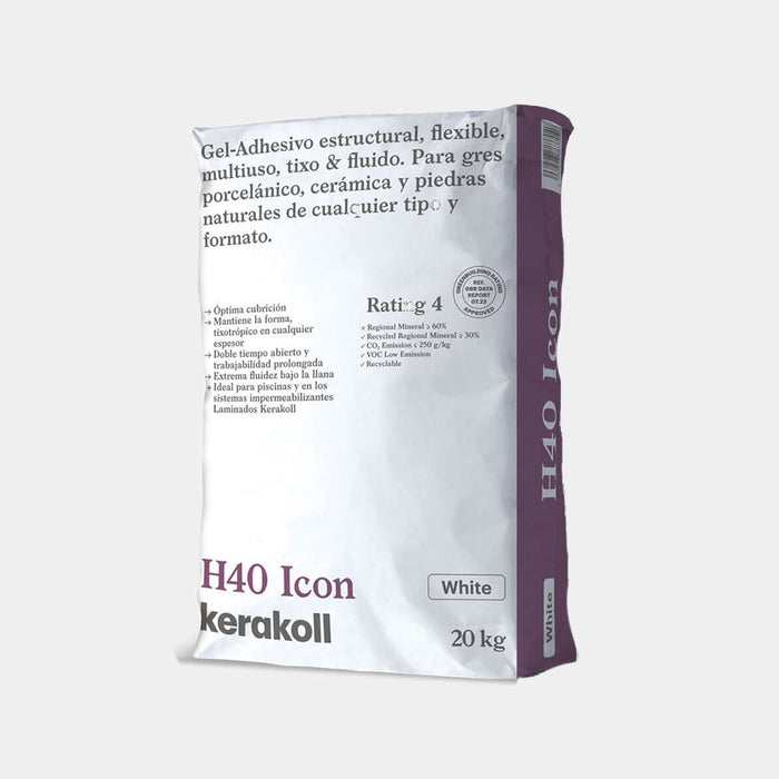 KERAKOLL K76370 H40 ICON Gel Adhesive Sack 20 kg White