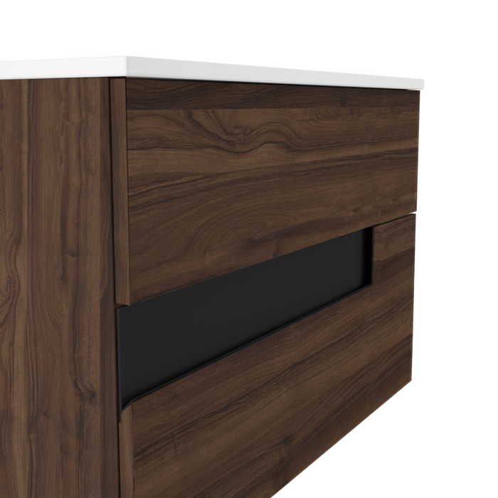 VISOBATH VISION Bathroom Cabinet with Sink 2 Drawers Color Valenti Black