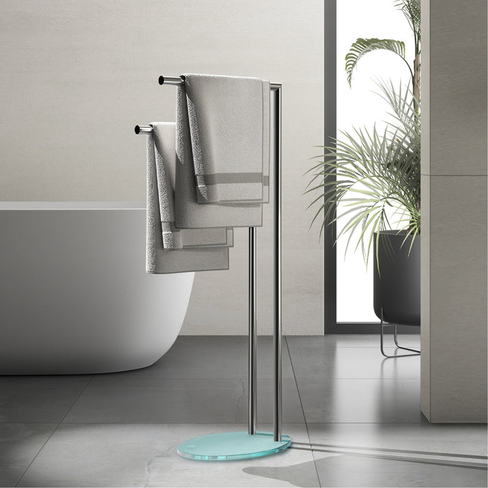 GEDY 12311300000 GOLIA Towel Rack and Free-Standing Chrome Column