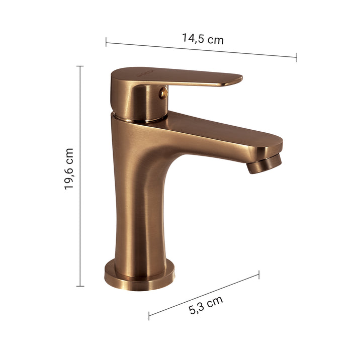 GEDY MXCO0182000 COMO Grifo bajo de lavabo oro rosa