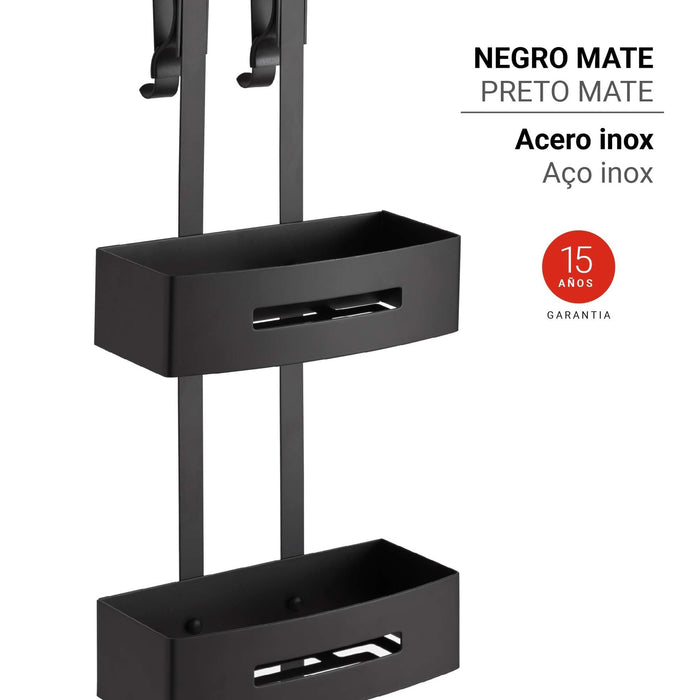 GEDY 24151400901 NERVA Sponge Holder Matte Black