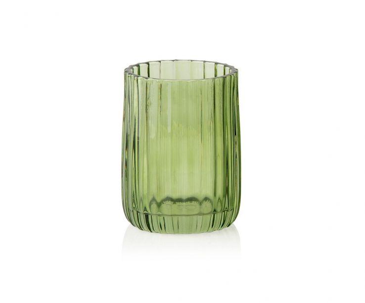 ANDREA HOUSE BA70083 Green Glass Toothbrush Holder