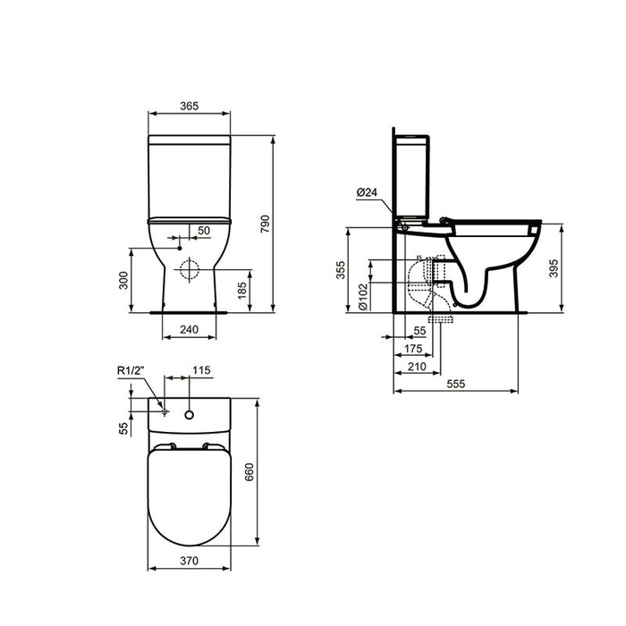 IDEAL STANDARD EUROVIT Complete White Toilet