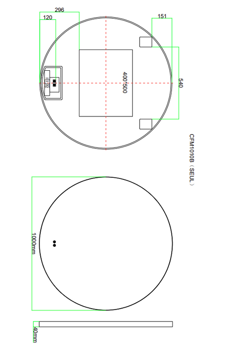 AQUORE SEÚL Espejo Marco Metálico