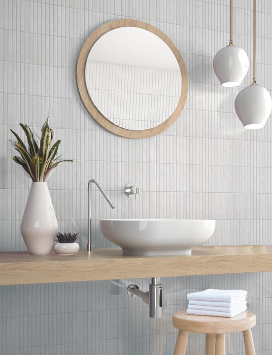 LA PLATERA PENCIL KROMO WHITE 35x35 Azulejo Pasta Blanca