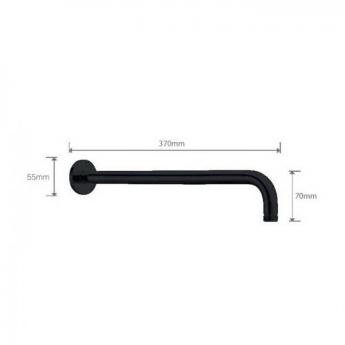 IMEX BPR001/NG Brazo Pared Para Rociador Negro Mate