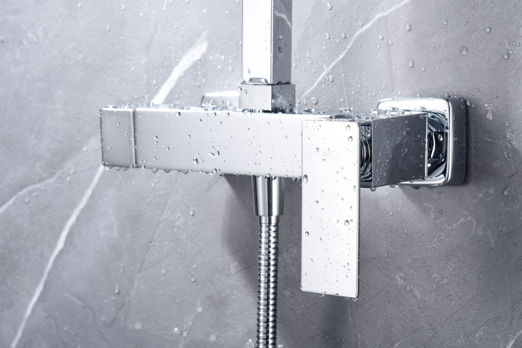 IMEX BDP048 PISA Conjunto Ducha Monomando Cromo