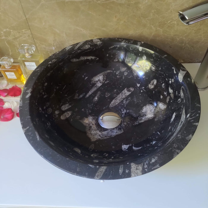 FORZINI FZ-BK/DV-MB-115 TALASA Lavabo de mármol Negro