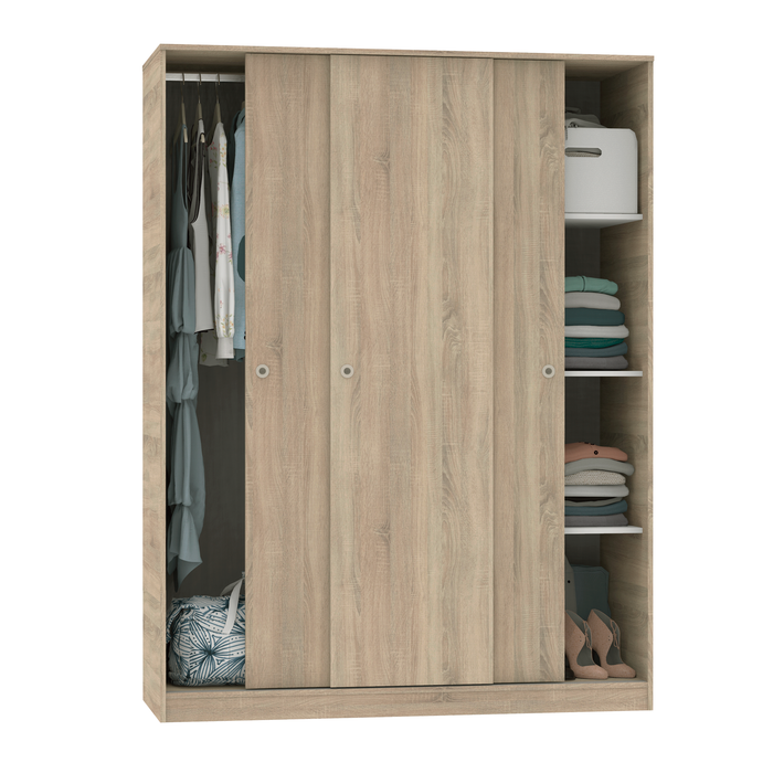 MUEBLES PITARCH Armario 3 Puertas Correderas Roble Cambrian