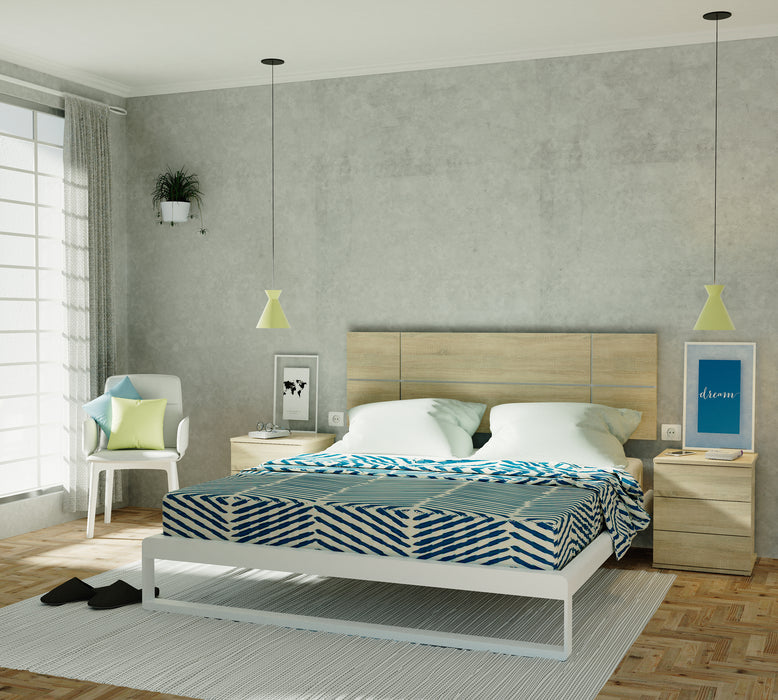 MUEBLES PITARCH Cabecero 160 Elsa Roble Cambrian/fondo Blanco