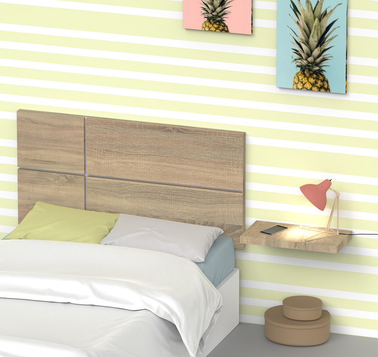 MUEBLES PITARCH Cabecero 100 Elsa Roble Cambrian/fondo Blanco