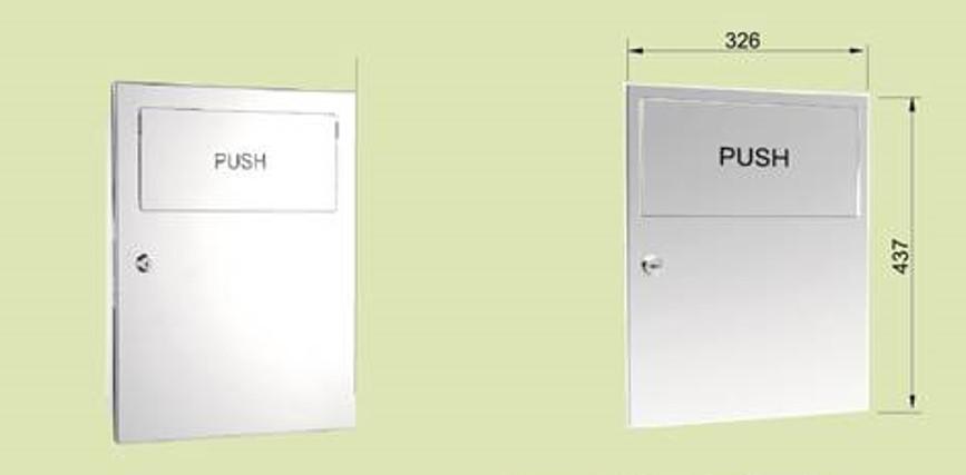 MEDICLINICS PPE0035CS Built-in Satin Stainless Steel Waste Bin